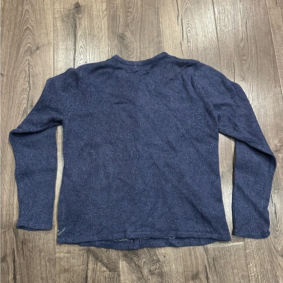 CLASSIC ELEMENTS 90s GRANNYCORE Cardigan Size L Fair Isle Sweater Ramie Ugly Vtg - Picture 7 of 8